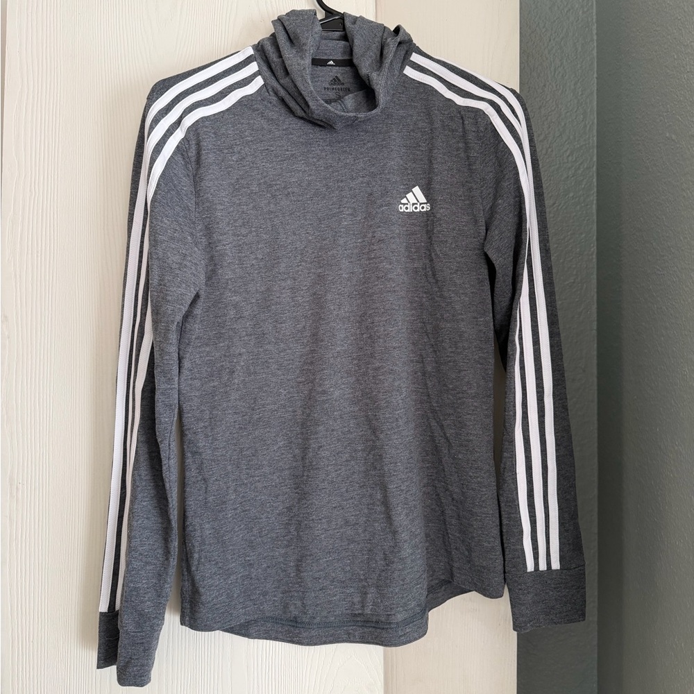 Adidas Primegreen Heather Gray Long Sleeve With Hood